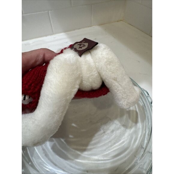 Ty Attic Treasures Nicholas the White Bear 6015 Red Sweater Vintage 1993 Retired - Picture 6 of 8
